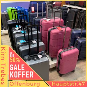 Marken Koffer von Stratic und Travelite. Koffer Sale in Offenburg - Lagerräumungsverkauf bei Kirn-Trebes